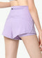 Active Shorts with Back Zipper Pocket