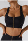 Zippered Adjustable Thin Strap Sports Bra