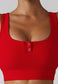 Button Front Fitness Sports Bra