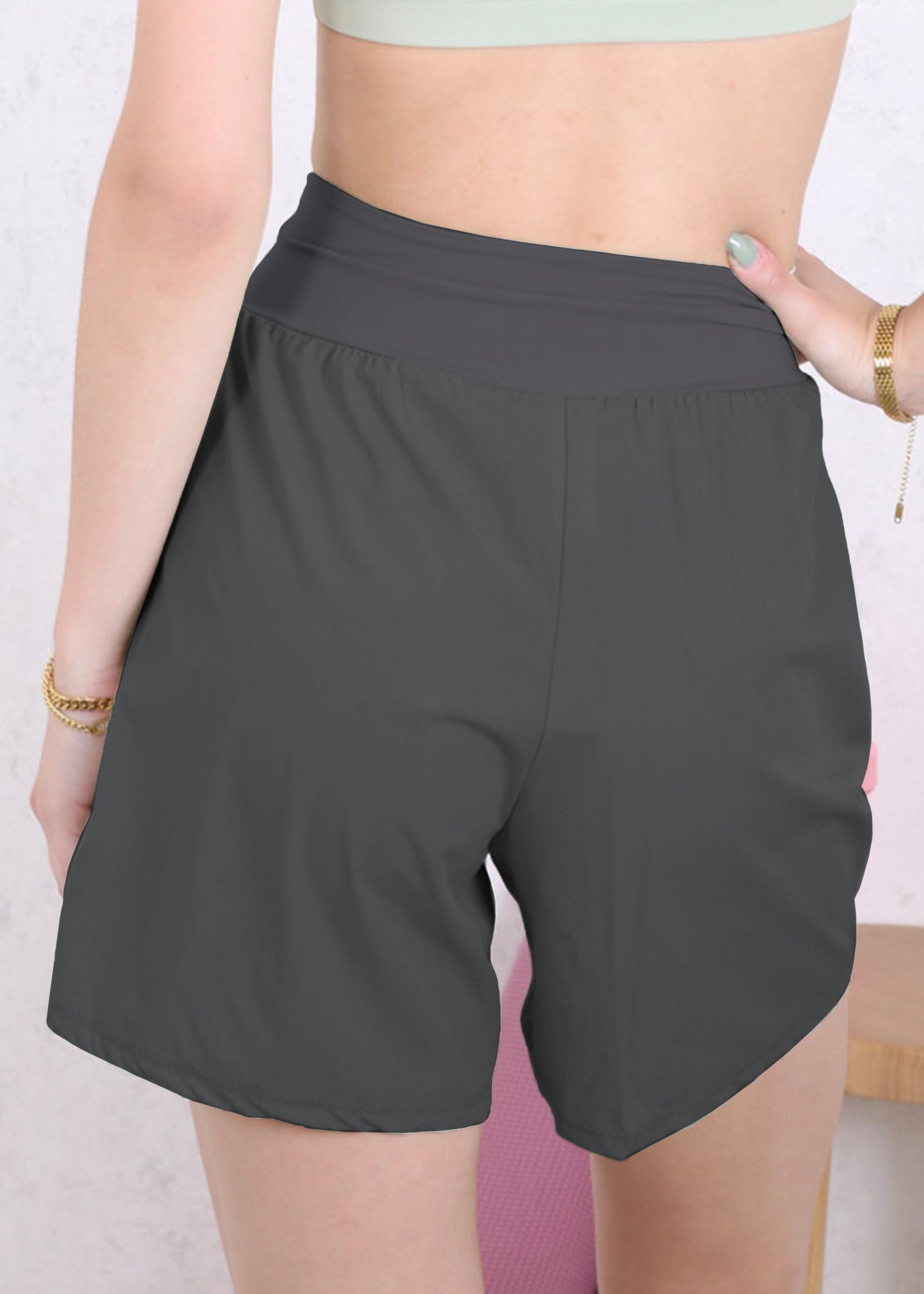 High Waist Bermuda Sports Shorts