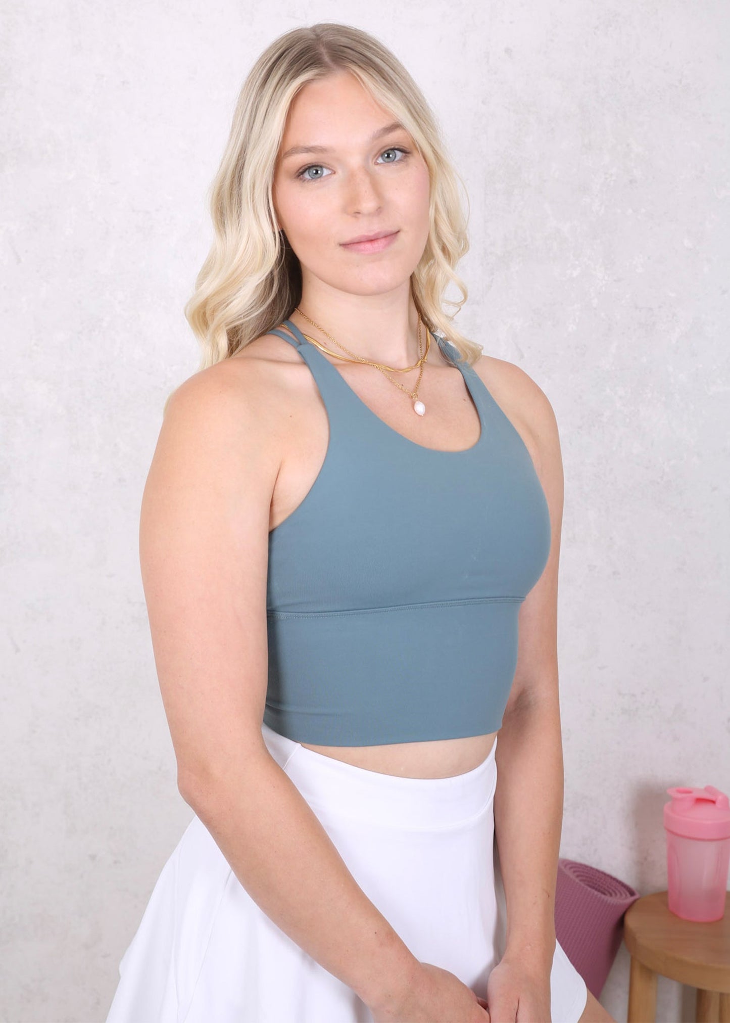 Strappy Back Fitted Sports Top