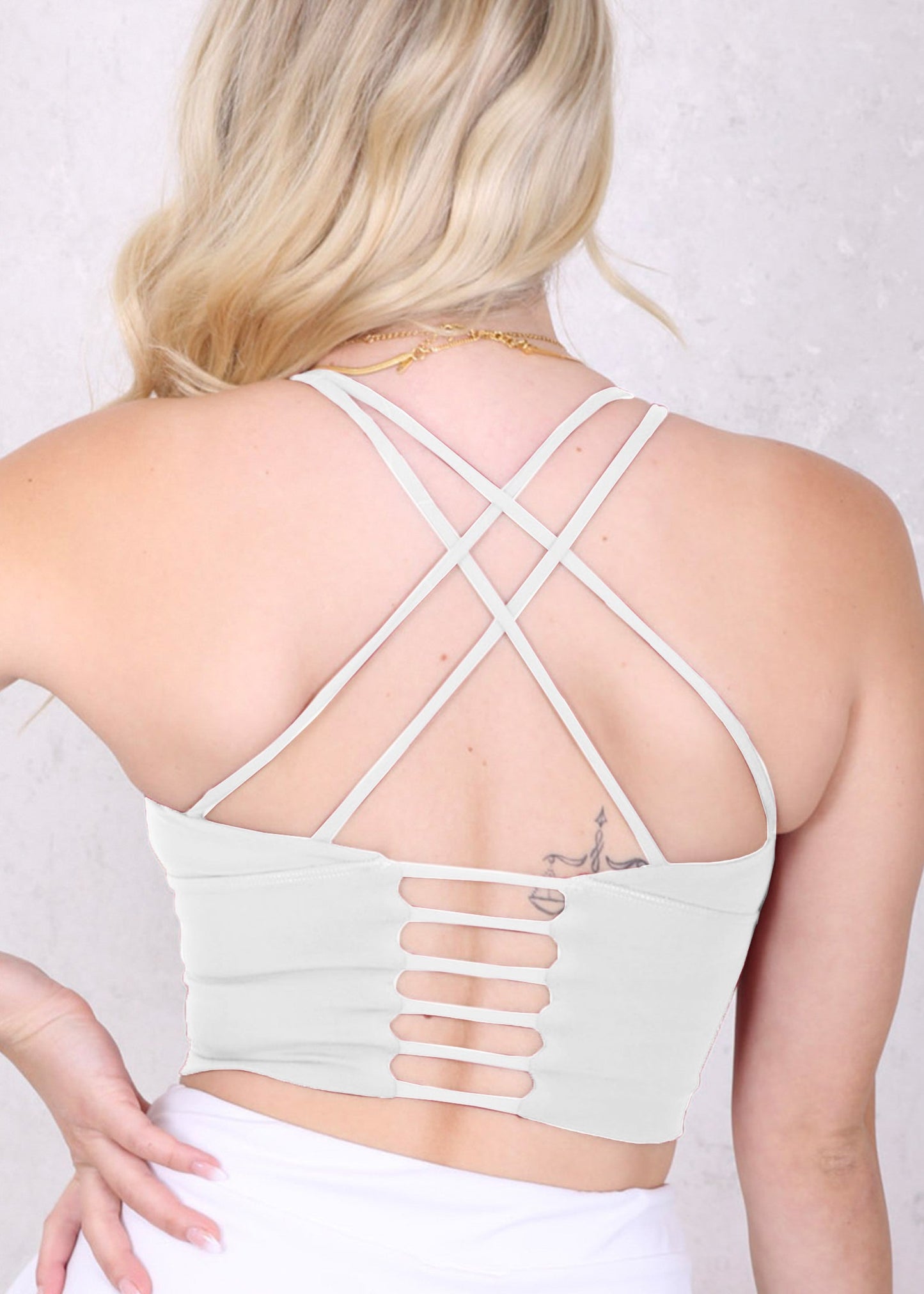 Strappy Back Fitted Sports Top