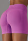 Overlap Ribbed V-Waist Shorts