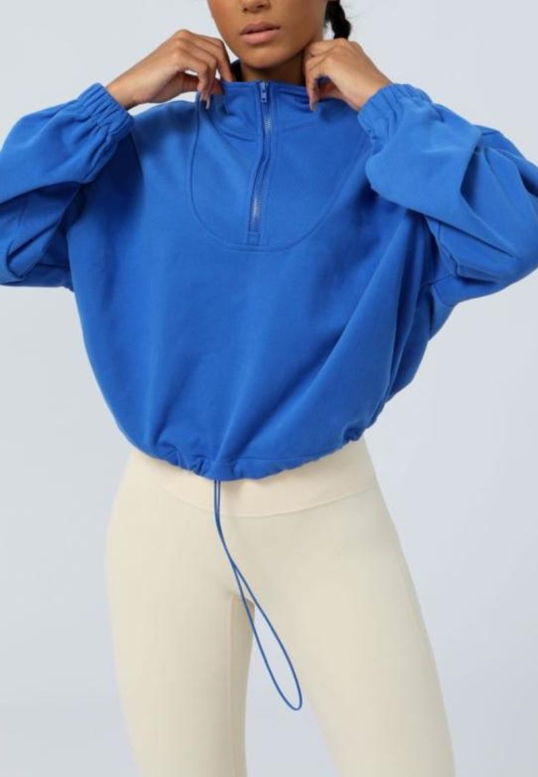 Loose Long Sleeve Casual Zipper Jacket Sport Sweatshirt