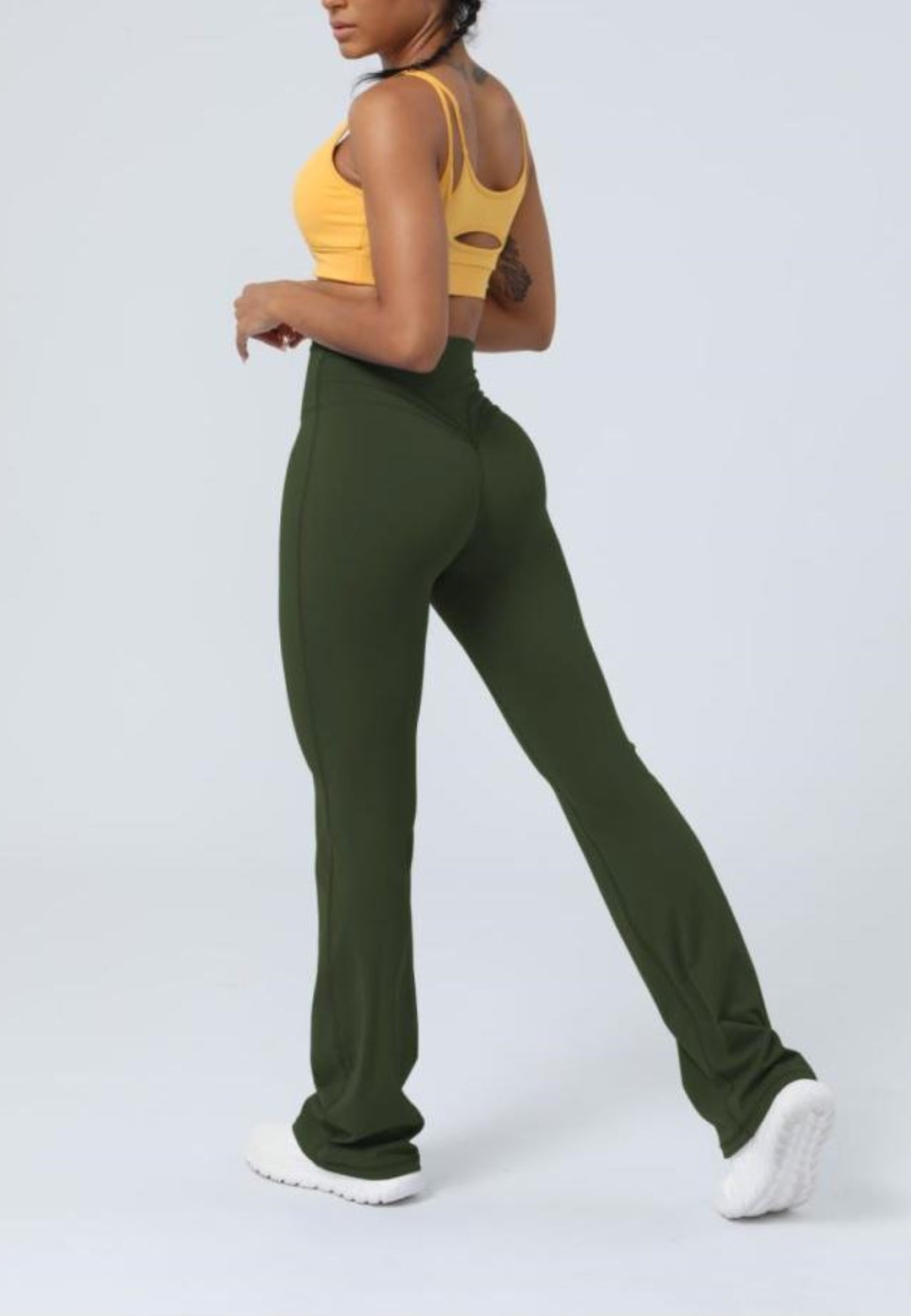 Skinny High Waisted Casual Flared Pants Fitness Sports Pants