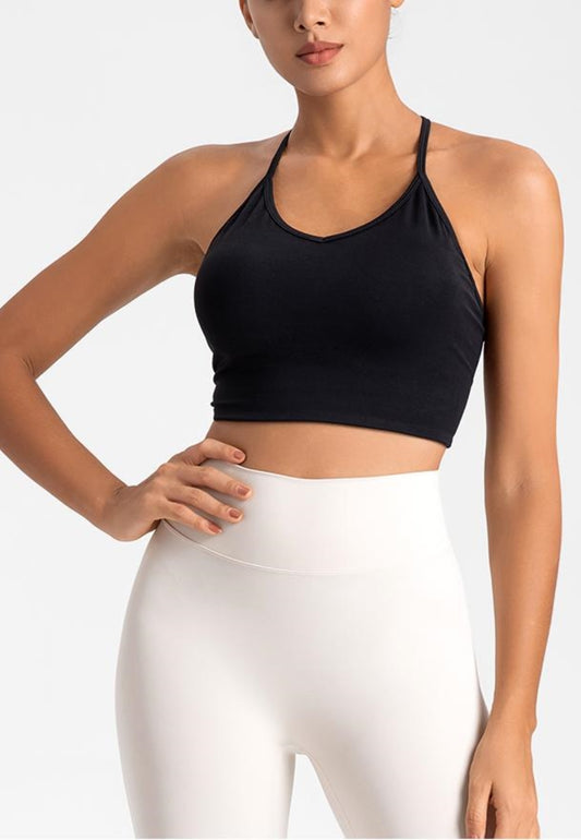 T-Back Cutout Detail Sports Bra