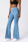 High Waist Flare Pants with Stitching