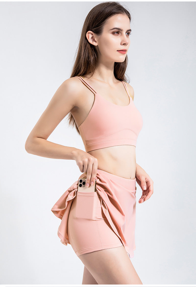 Lined Ruffled Circle Skirt with Pocket