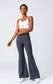 High Waist Flare Pants with Stitching