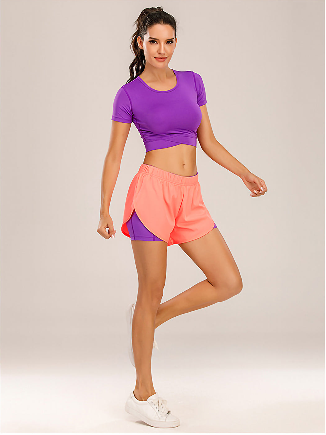 Sport Running Shorts 2 in 1 with Pockets